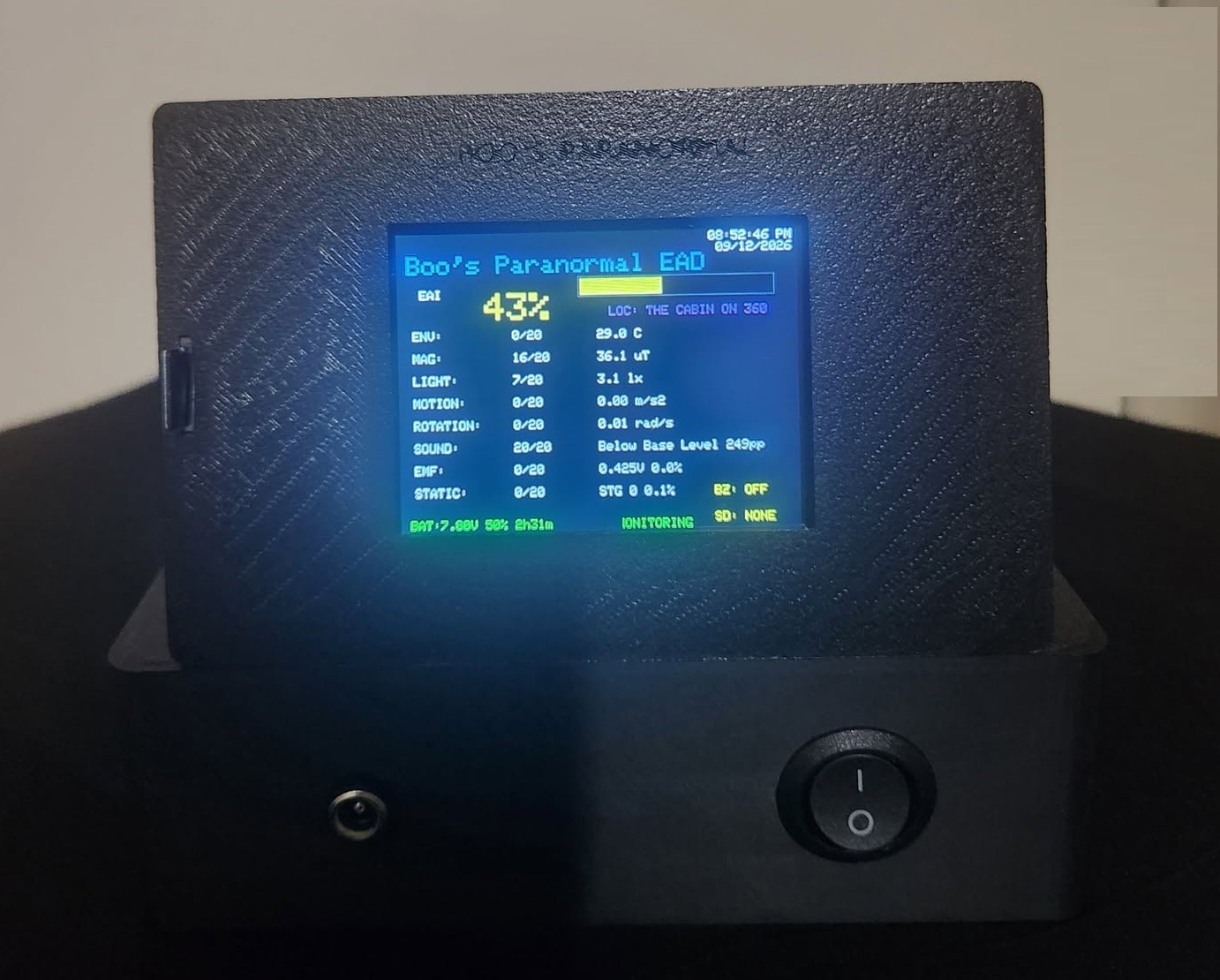 Boo's Paranormal Environmental Anomaly Detector